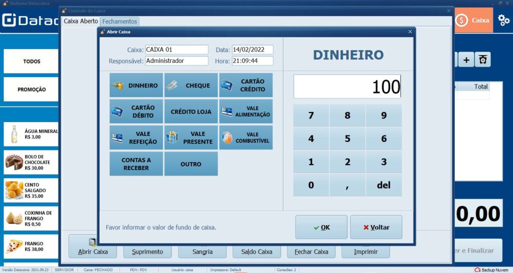 Como Abrir Um Caixa No Pdv Datacaixa Tecnologia