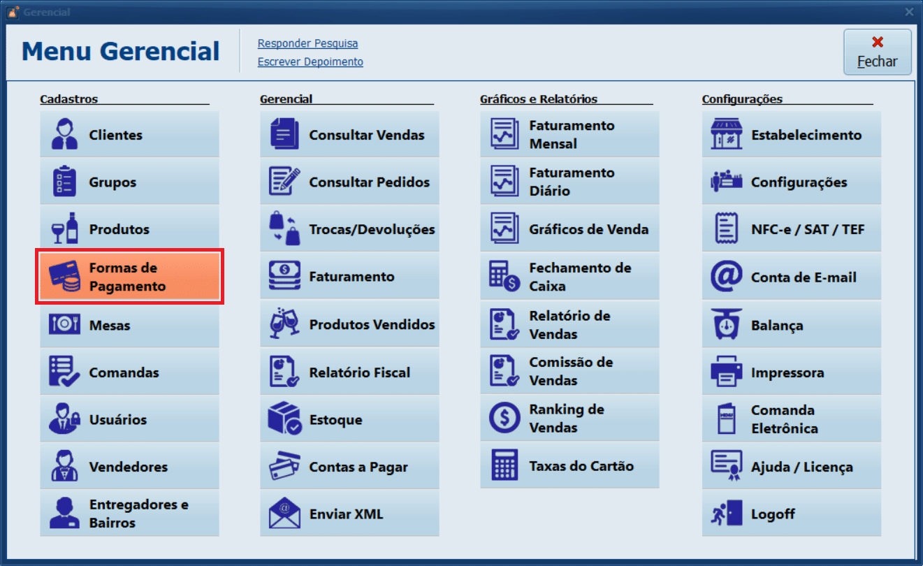 menu-formas-de-pagamento-pdv | Datacaixa