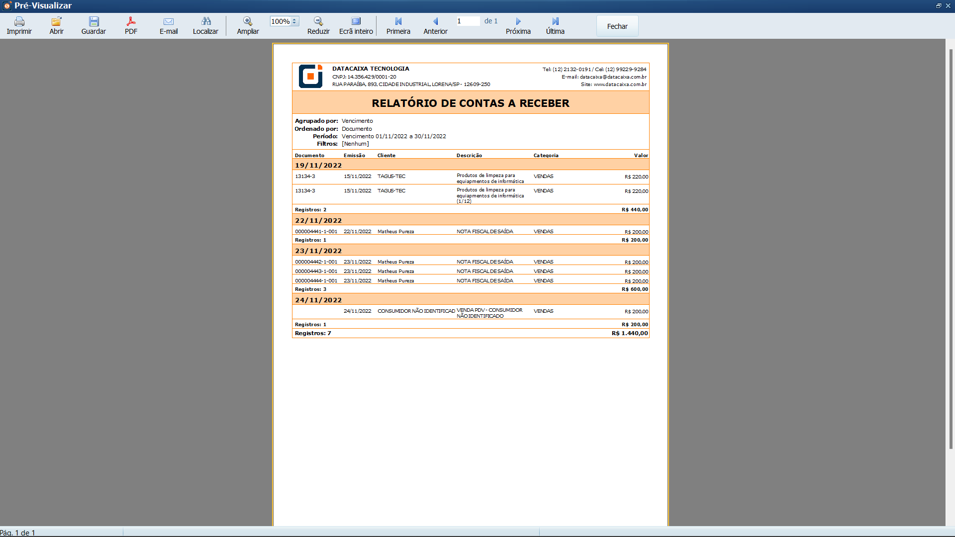 Como Gerar O Relatório De Contas Receber No Gestão Datacaixa Tecnologia 0909
