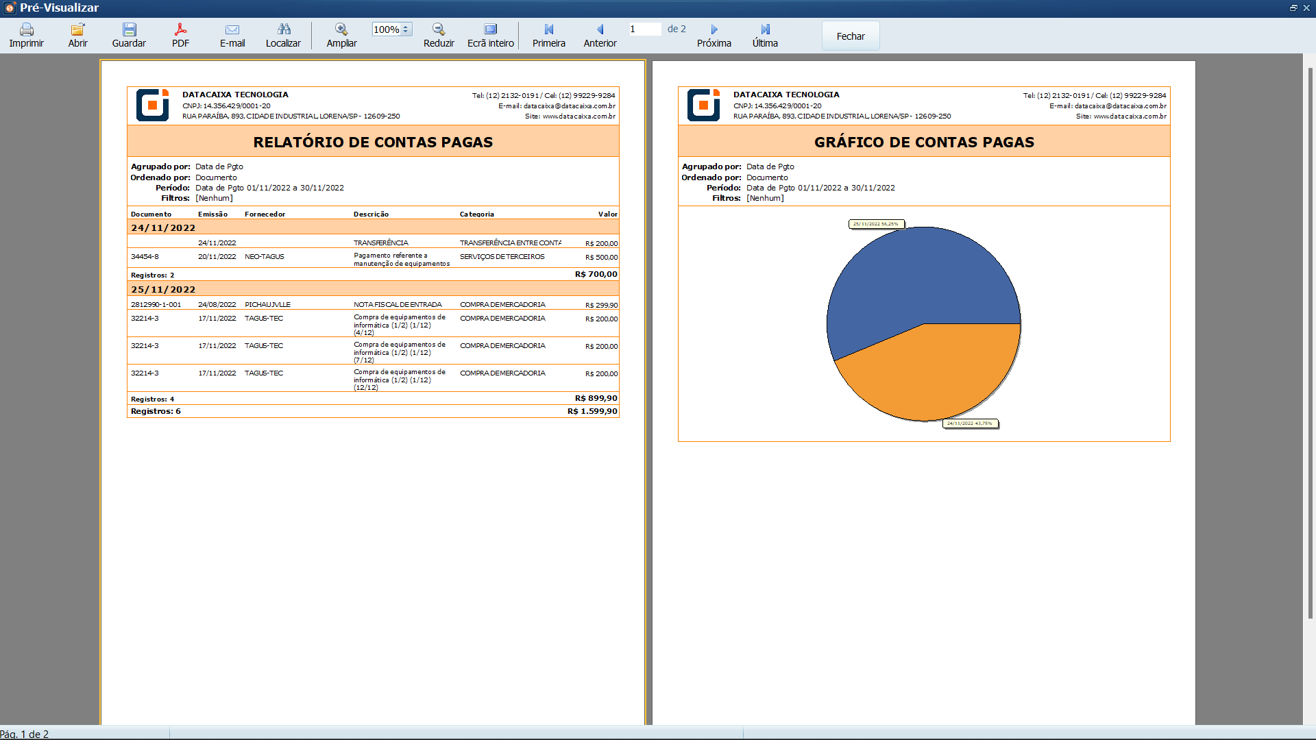 Como Gerar O Relatório De Contas Pagas No Gestão Datacaixa Tecnologia 0650