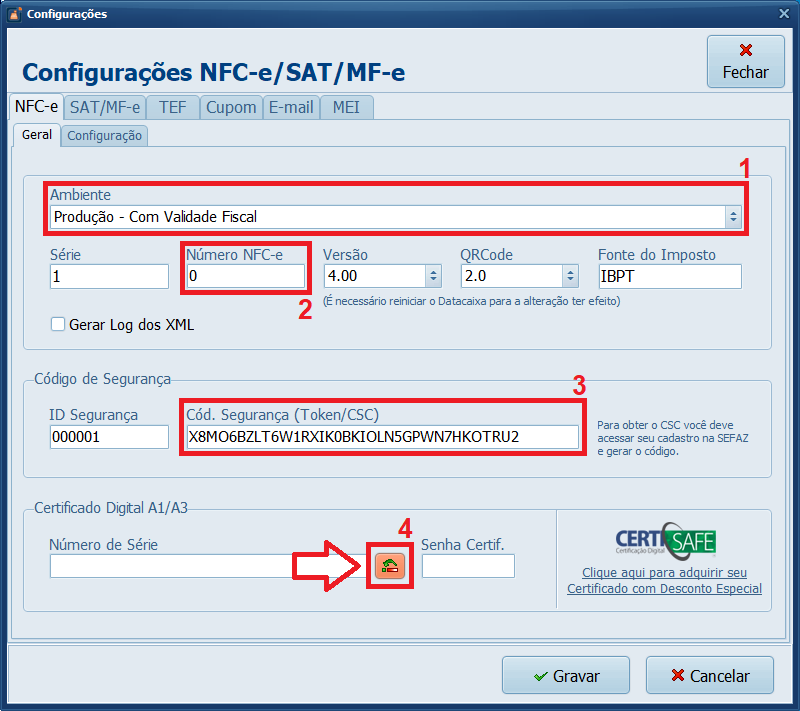 NFCe Informações