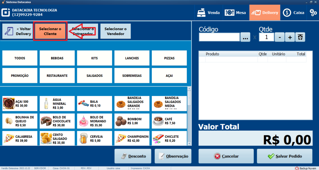 Delivery Selecione Cliente | Datacaixa Tecnologia Delivery Selecione Cliente
