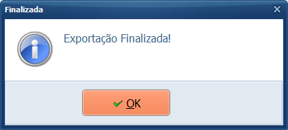 Cliente Exportação Finalizada