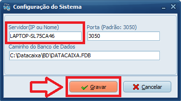 Configura Nome Servidor