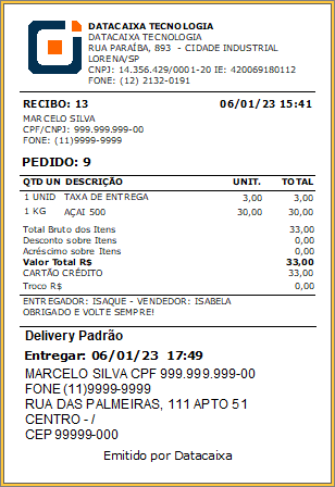 Delivery Cupom | Datacaixa Tecnologia Delivery Cupom