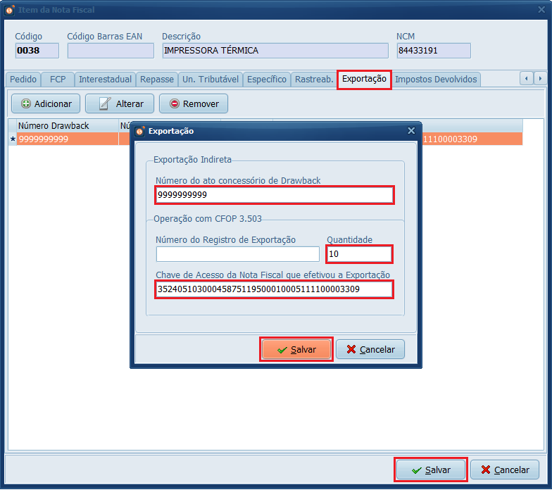Número Drawback_Exterior_Salvar_Salvar_Gestão | Datacaixa