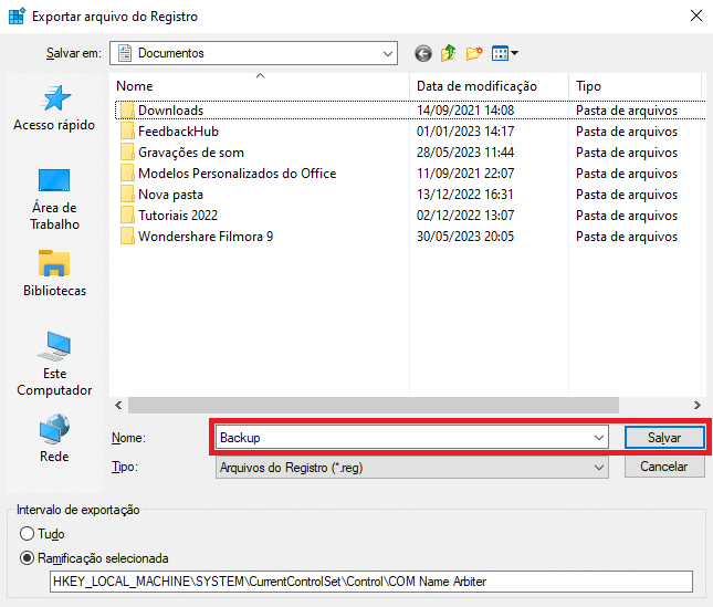 Backup regedit | Datacaixa Tecnologia Backup regedit