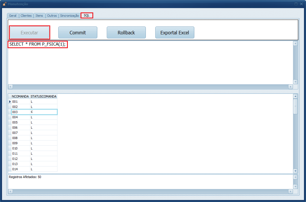 Select_Catraca | Datacaixa Catraca