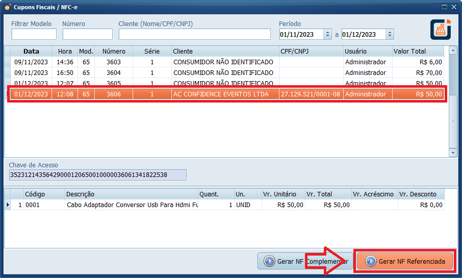 Cupons Fiscais Gerar NF Referenciada | Datacaixa Tecnologia Cupons Fiscais Gerar NF Referenciada