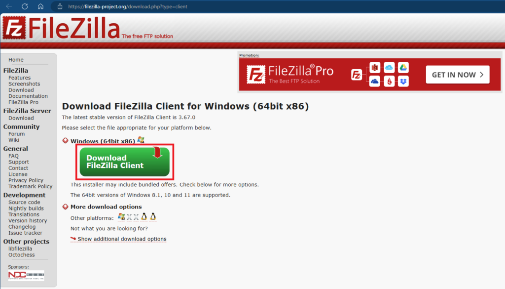 Download-Filezilla | Datacaixa
