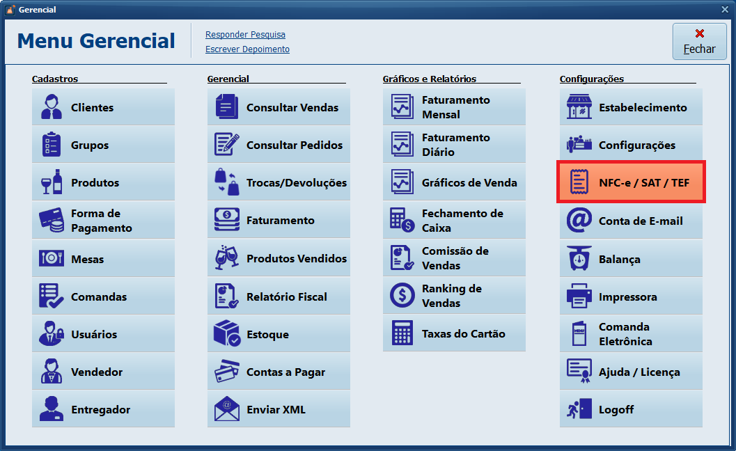 NFC-e SAT TEF | Datacaixa Tecnologia