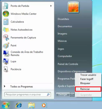 Reiniciar_W7 | Datacaixa Tecnologia