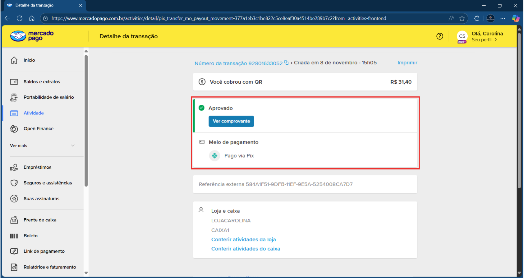 comprovante-aprovado | Datacaixa