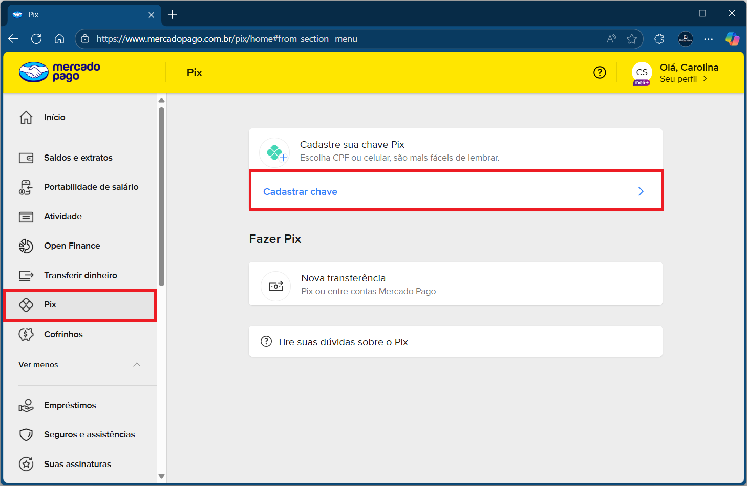 pix-mercado-pago-cadastrar-0chave | Datacaixa
