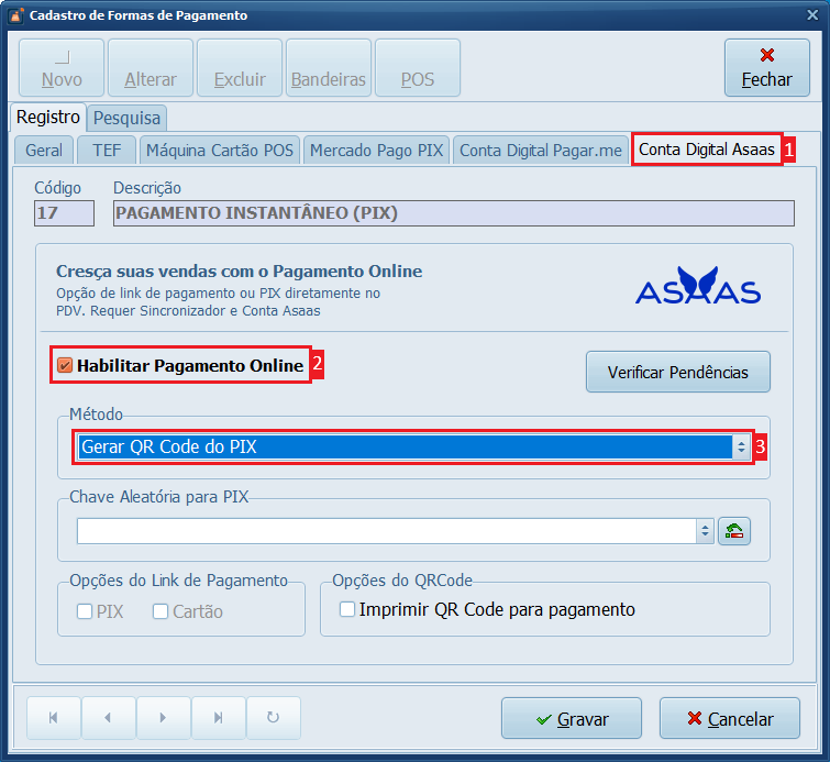 Habilitar Pagamento Online_Asaas_Pix_Método | Datacaixa Tecnologia