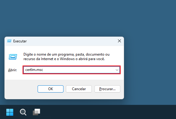 Windows + R_certlm | Datacaixa