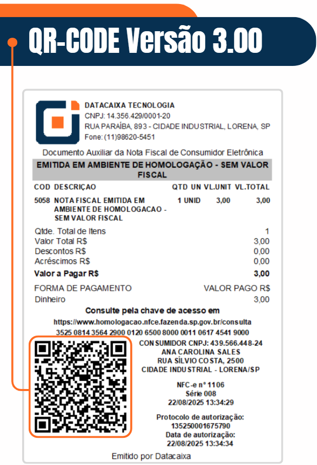 Versão 300 Novo leiaute do QR-Code da NFC-e | Datacaixa