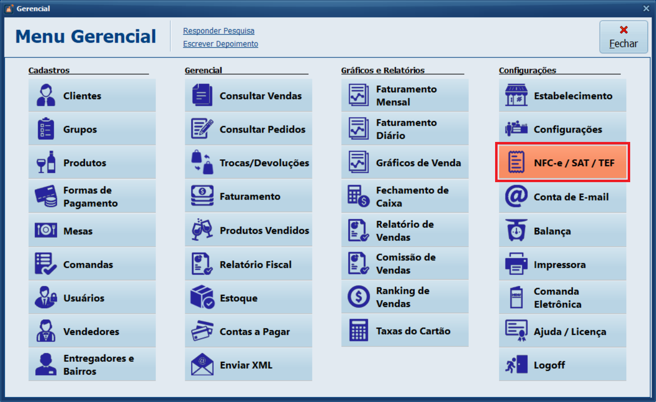 menu-nfc-e-sat-tef | Datacaixa