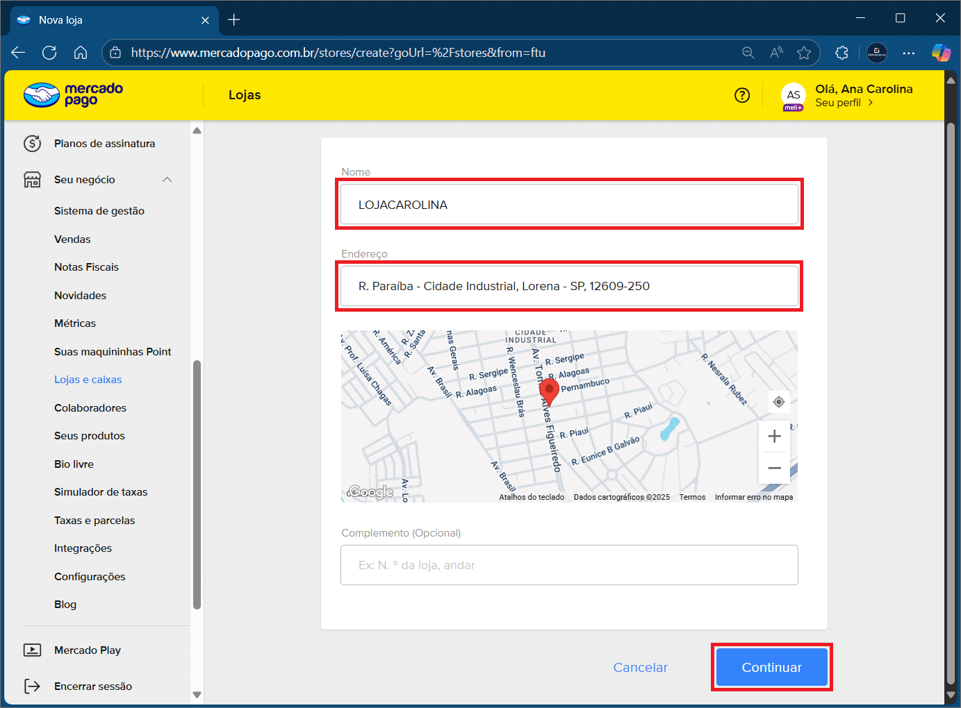 nome-endereço-continuar | Datacaixa